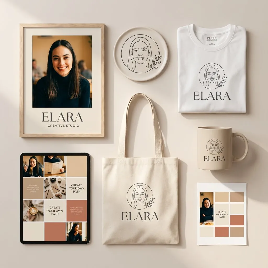Skincare - Illustrated and Soft Toned Style - Brand Design, Portrait Photography, Luxury - AI Generated Image