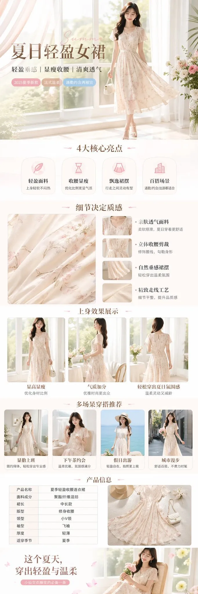Summer Women's Dress E-commerce Layout - Product - AI Generated Image