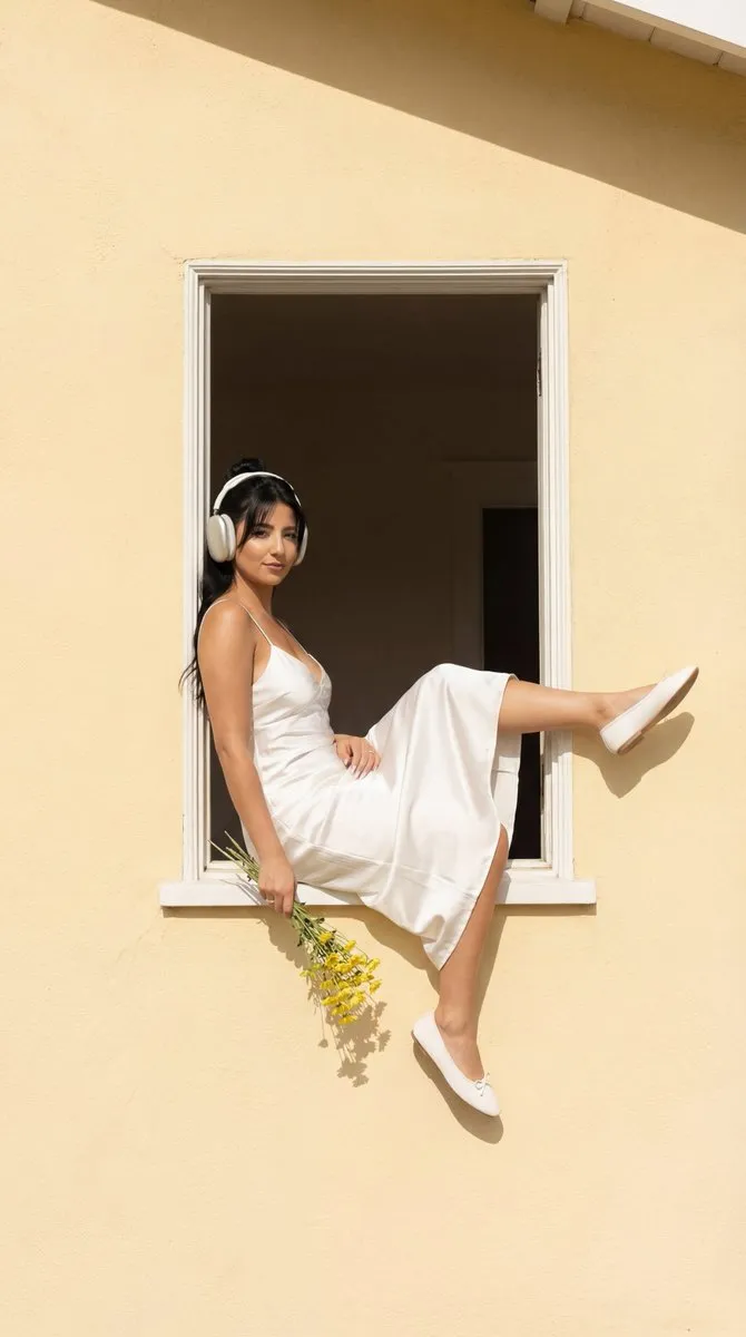 Footwear - Flat Design and Soft Toned Style - Fashion, Portrait Photography, Minimalist - AI Generated Image