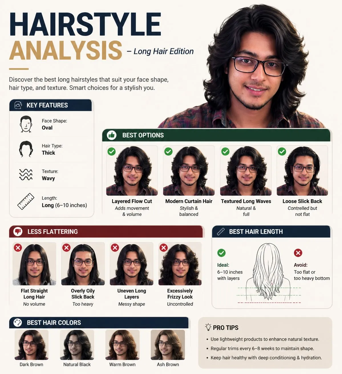 Premium Male Hairstyle Analysis Infographic - Portrait, Abstract, Design - AI Generated Image