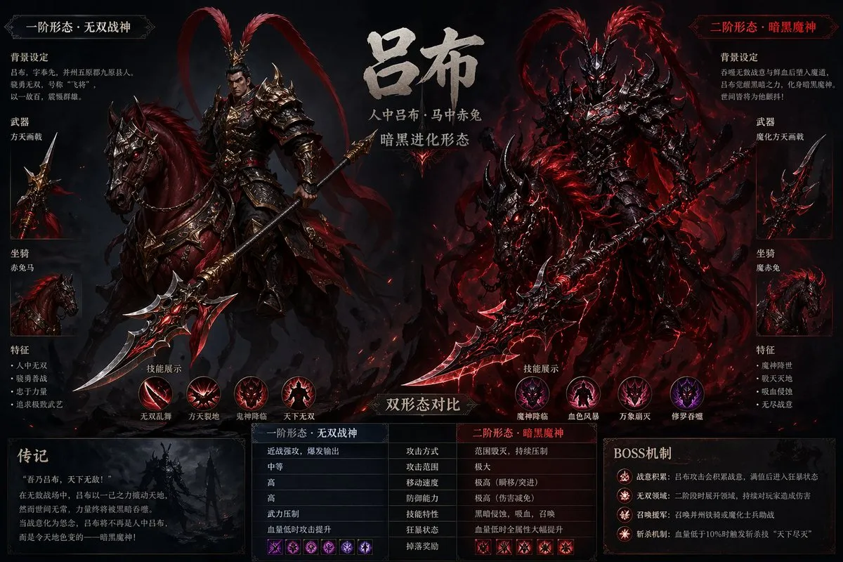 AI-Generated Creative Lu Bu Boss Design - Creative Composite, AI Generated - AI Generated Image