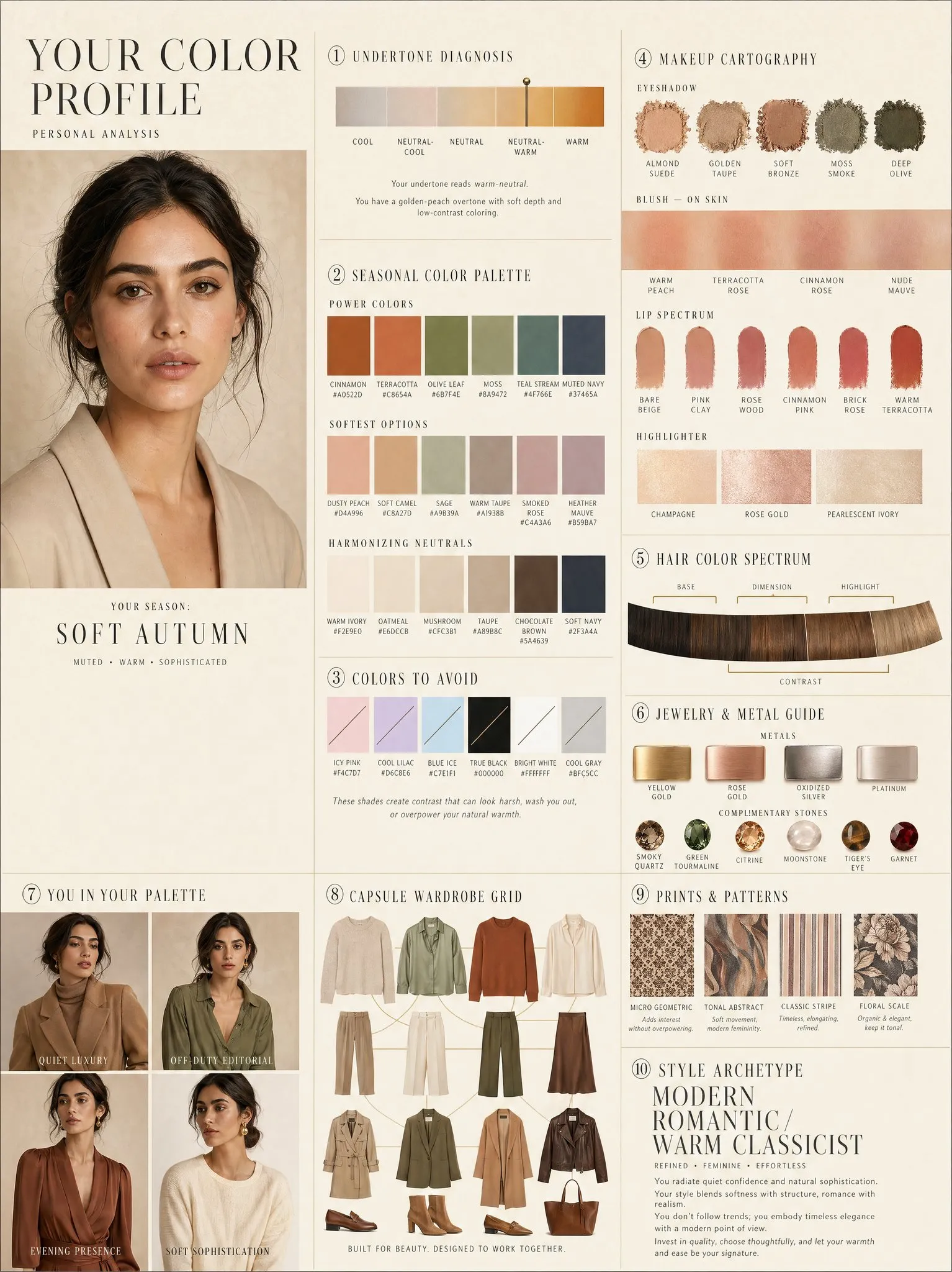 Luxury Personal Color Profile Editorial - Abstract, Product, Typography - AI Generated Image