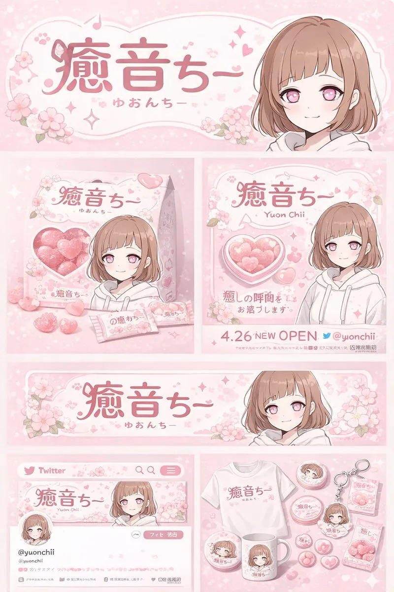 AI-Generated Illustrated and Pastel Chocolate - Brand Design, Portrait Photography, Poster Design - AI Generated Image