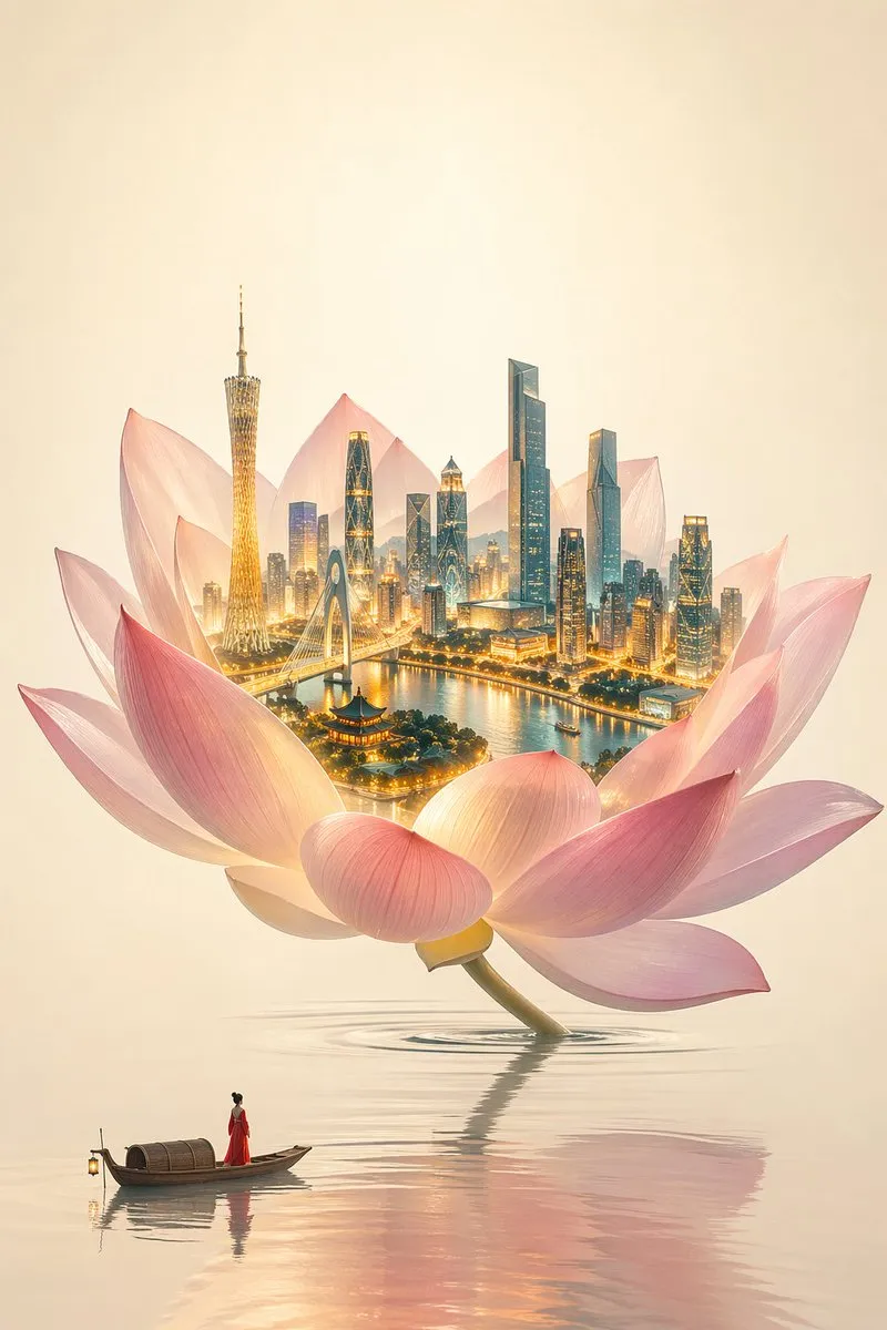 Creative New Chinese Minimalist Floral Design - 3D Rendering, Creative Composite - AI Generated Image