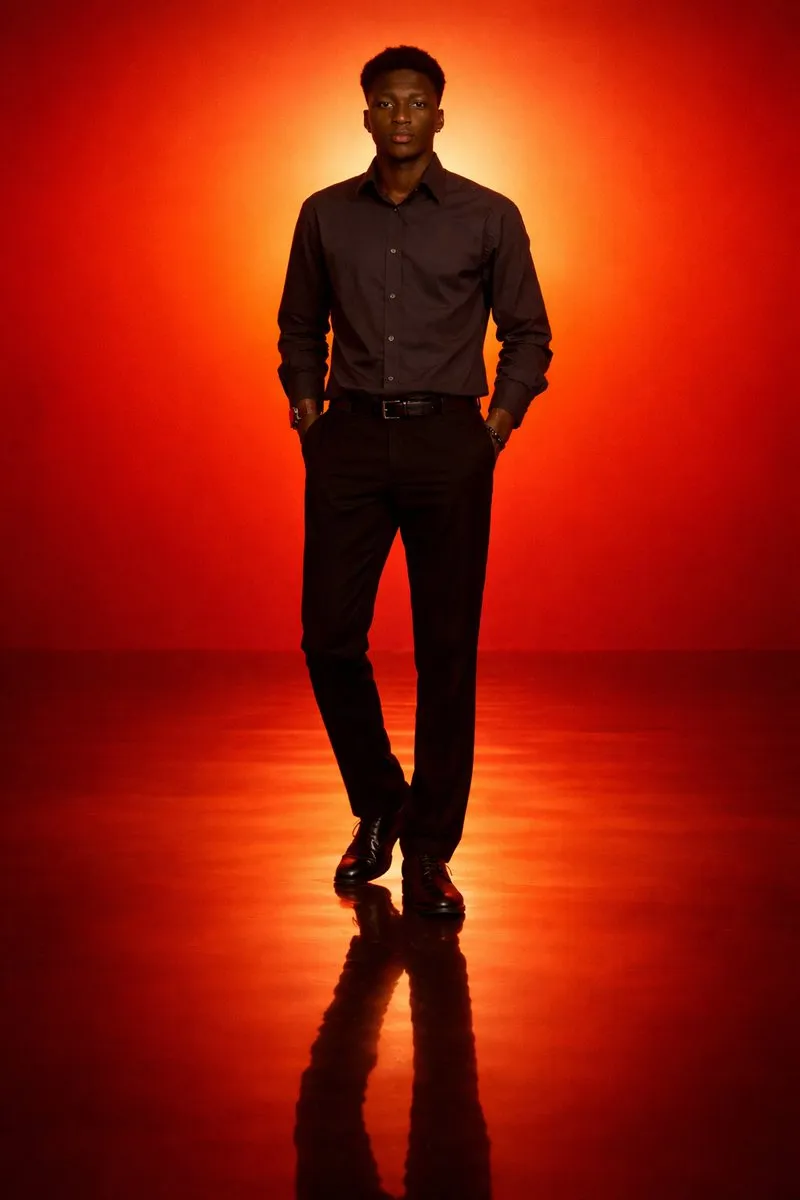 AI-Generated Cinematic Male Figure - Portrait Photography, Cinematic, Minimalist - AI Generated Image