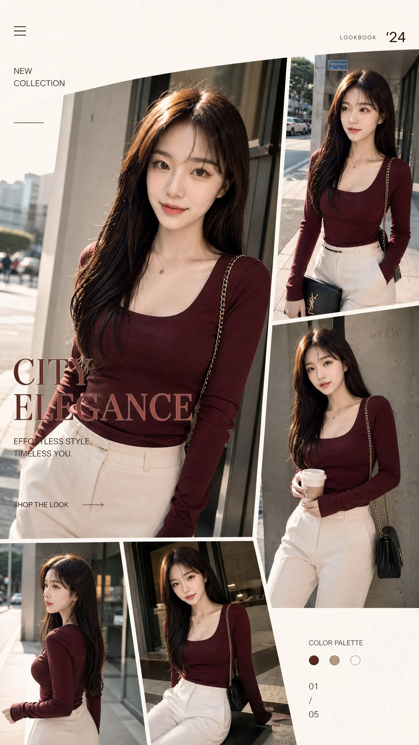 Stylish Fashion Catalog Collage Shoot - Design, Photography, Portrait - AI Generated Image