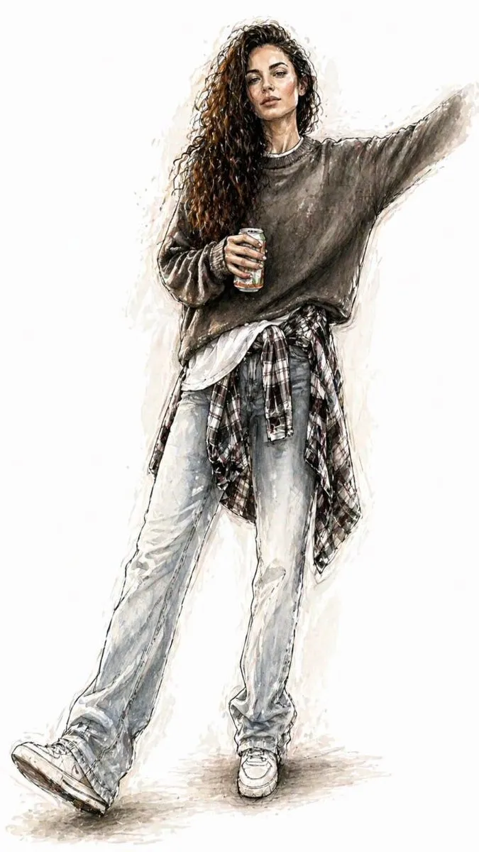 Footwear - Watercolor and Illustrated Style - Fashion, Minimalist, Illustration - AI Generated Image