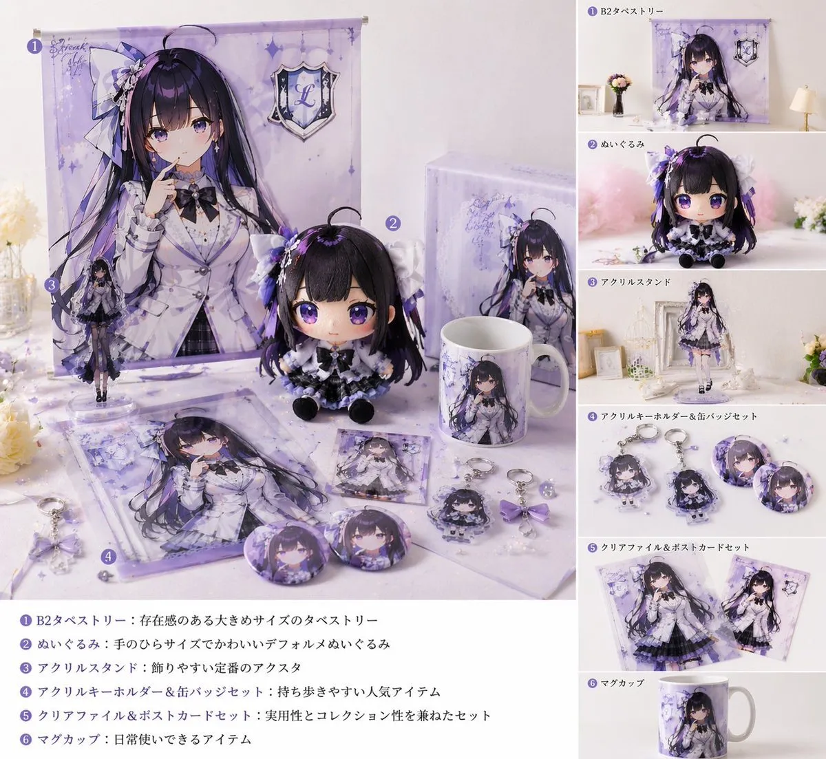 Vtuber Character Fan Merchandise Collection - Portrait - AI Generated Image