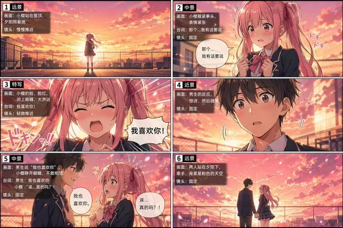 Animation Storyboard Generator Interface - Anime, Storyboard - AI Generated Image