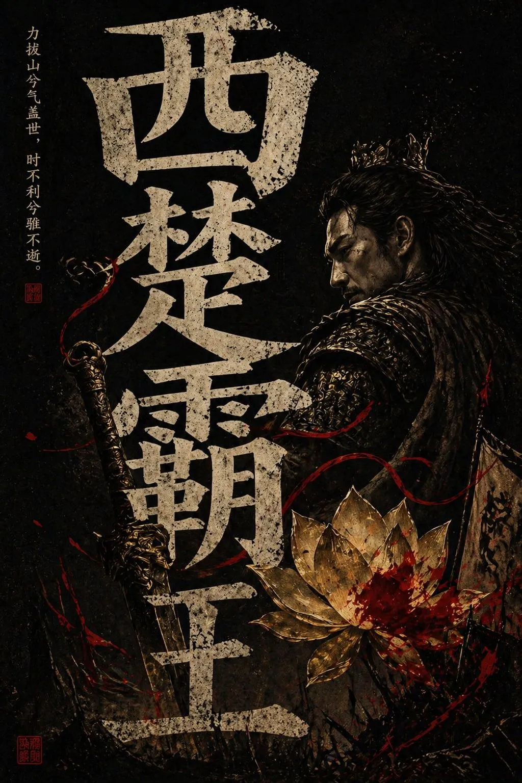 Striking Chinese Dark Typography Film Poster - Typography, Design, Landscape - AI Generated Image