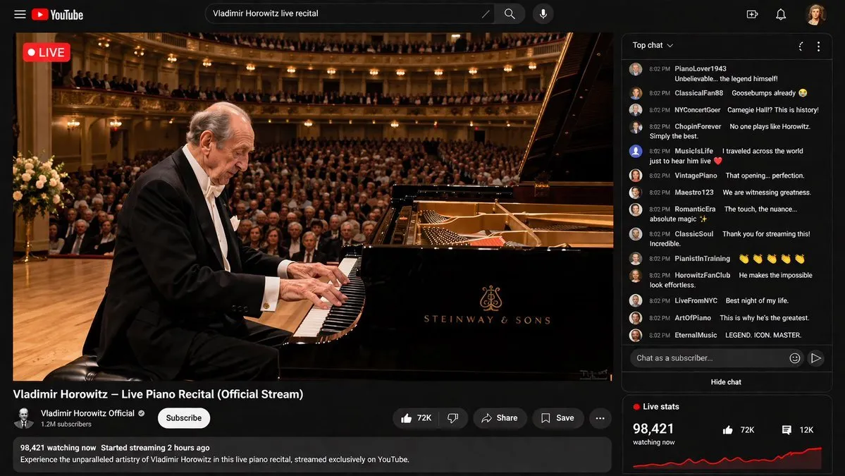 Classical Piano Live Concert Screenshot - Other - AI Generated Image