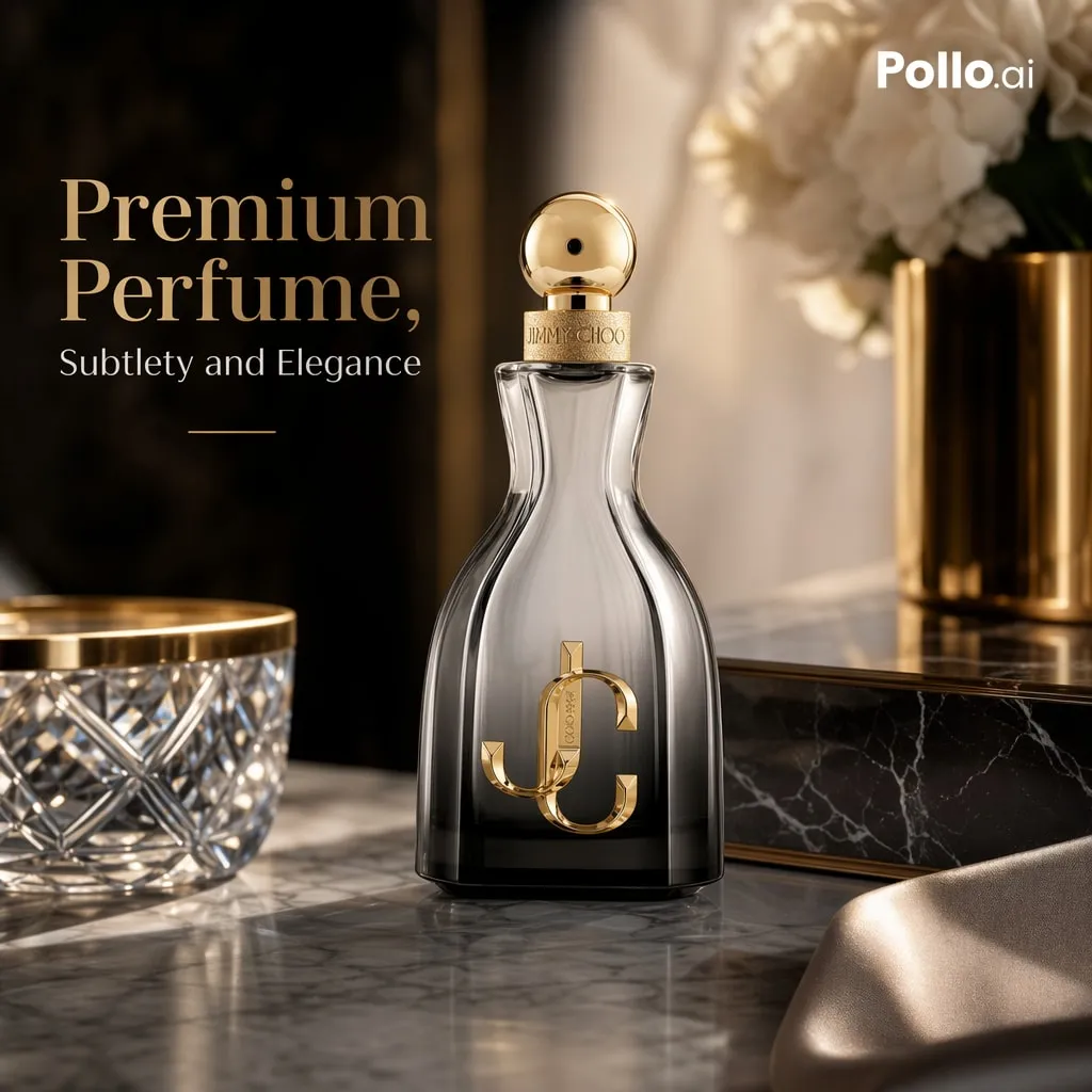 Cinematic and Dark Themed Fragrance in Studio Setting - Luxury, Texture, Product Photography - AI Generated Image