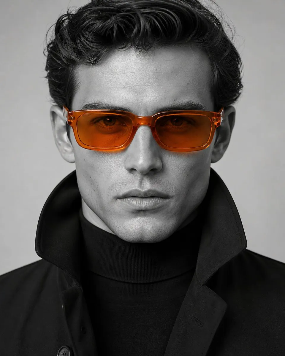 Cinematic and Minimalist Eyewear in Studio Setting - Minimalist, Portrait Photography, Fashion - AI Generated Image