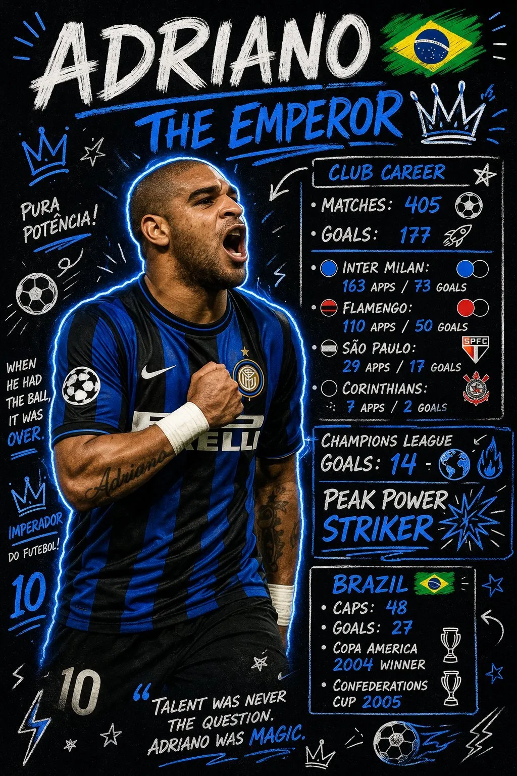 Energetic Football Player Scrapbook Poster - Photography, Typography, Tech - AI Generated Image