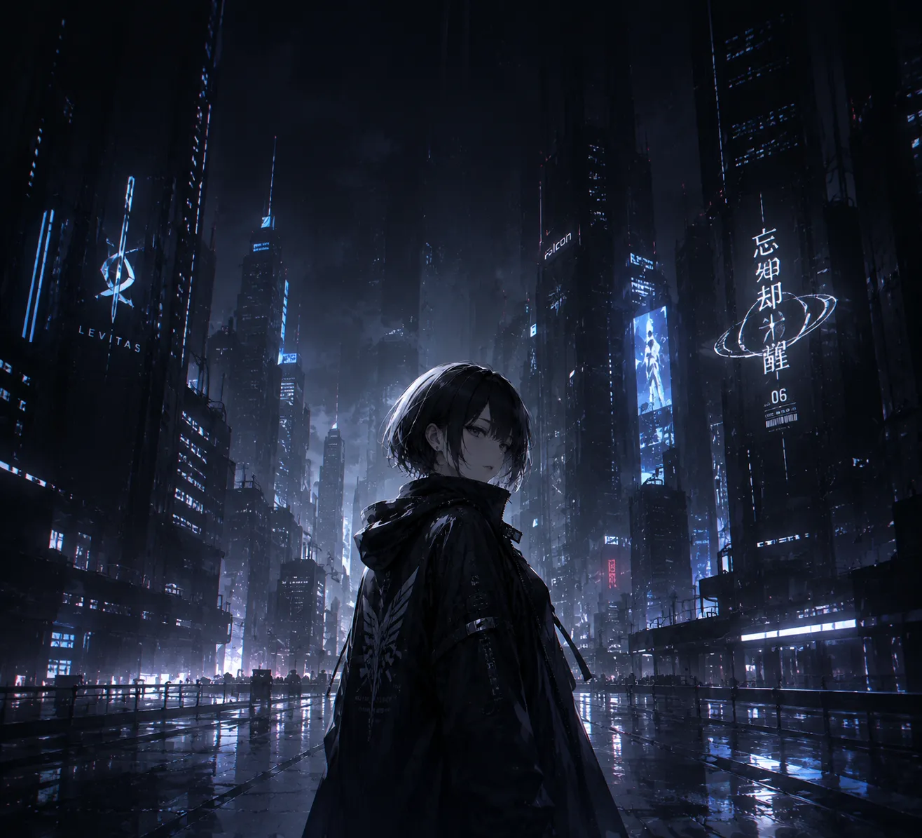 Character Anime wallpaper for foldable Design - Character Design, AI Generated - AI Generated Image