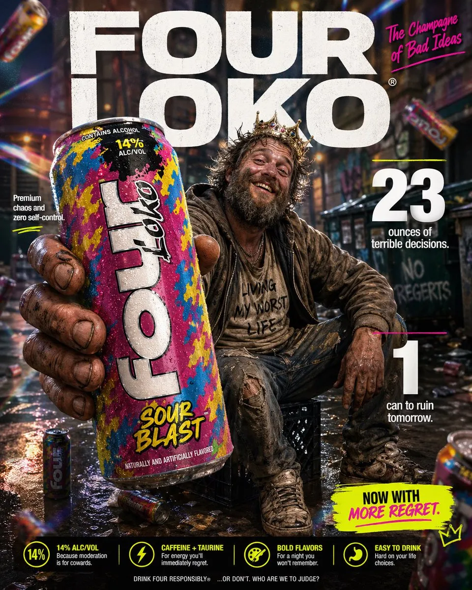 Neon-Lit and Soft Toned Beverage in Studio Setting - Product Photography, Brand Design, Ad Creative - AI Generated Image