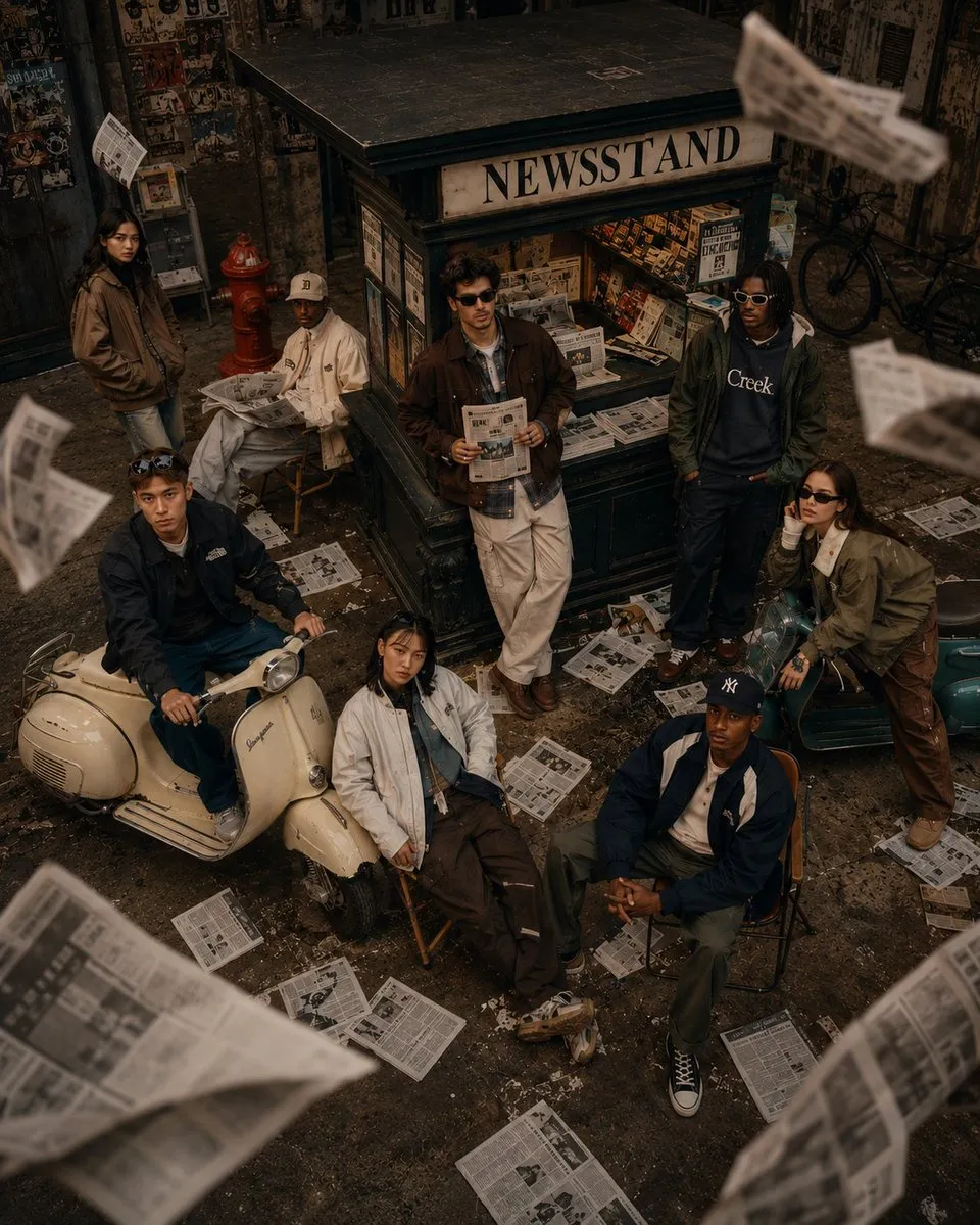 Cinematic and Photorealistic Skincare on Street - Fashion, Cinematic, Vintage - AI Generated Image