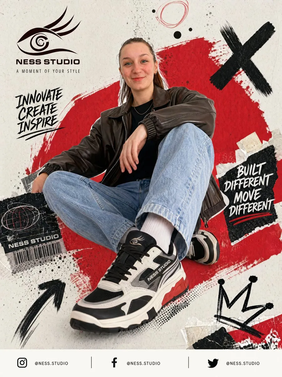 Dark Themed and Soft Toned Footwear in Studio Setting - Fashion, Illustration, Brand Design - AI Generated Image