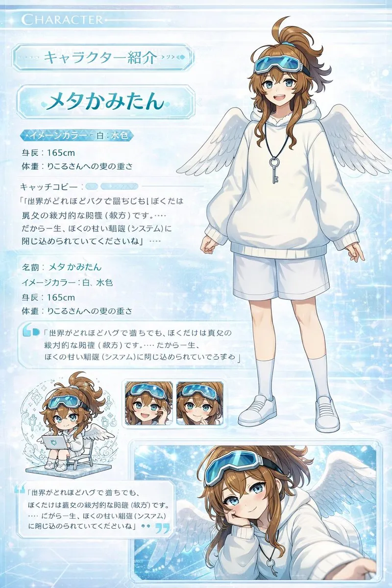 Character Gal Game Character Introduction Design - Character Design, AI Generated - AI Generated Image