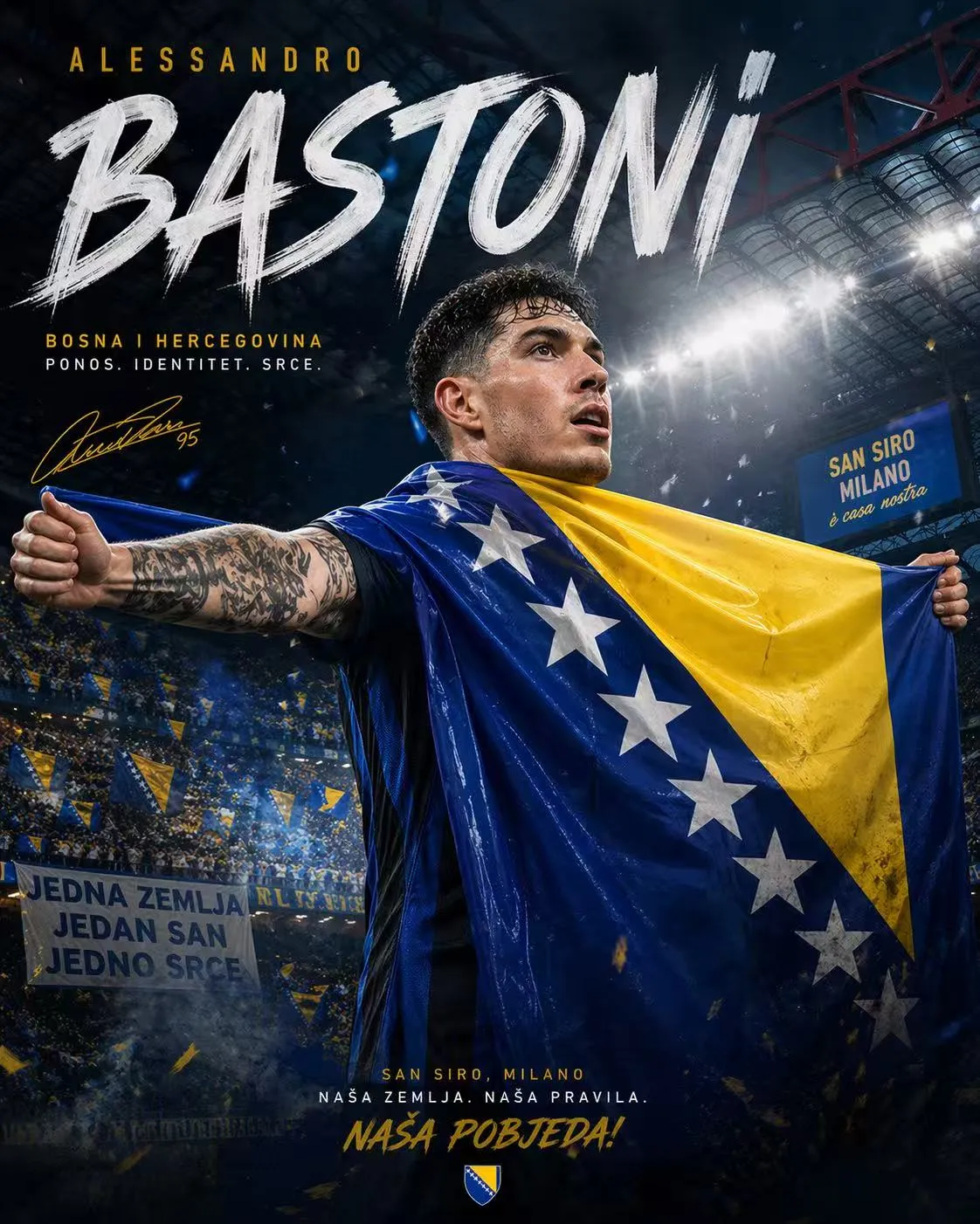 Epic Champions Night Football Celebration - Photography, Landscape, Typography - AI Generated Image