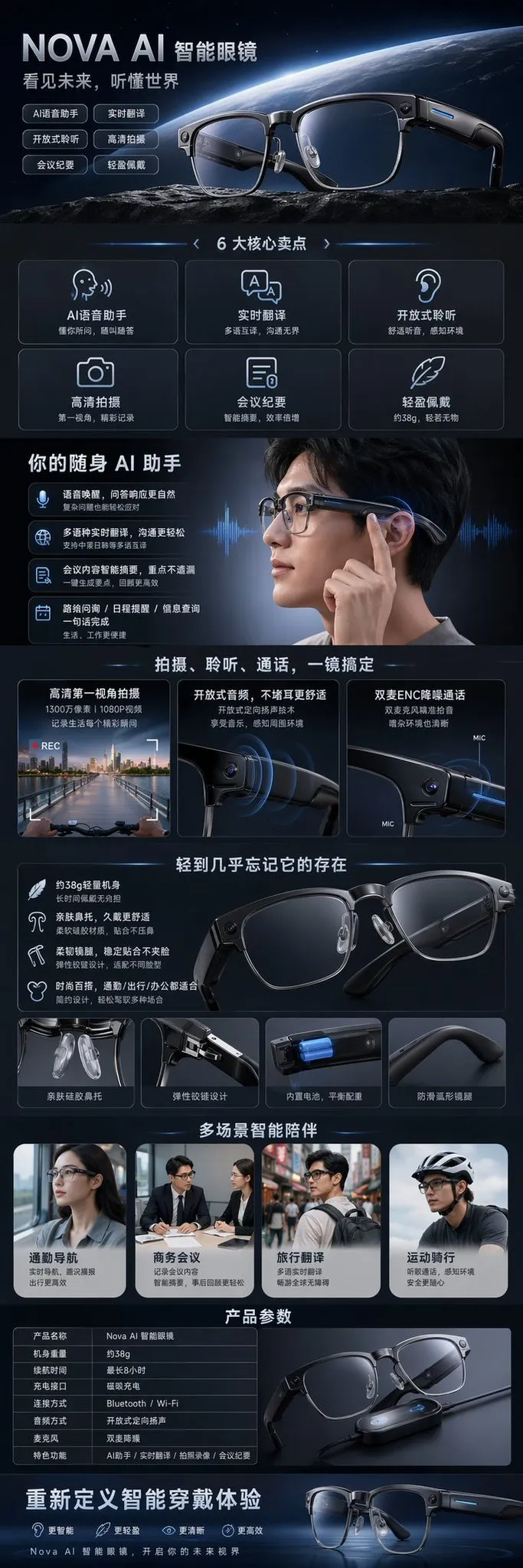 AI Smart Glasses E-commerce Display - Product, Tech - AI Generated Image