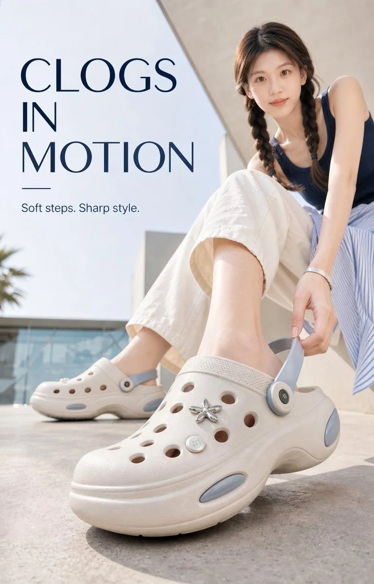 Soft Toned and Premium Footwear in Urban Setting - Portrait Photography, Fashion, Ad Creative - AI Generated Image