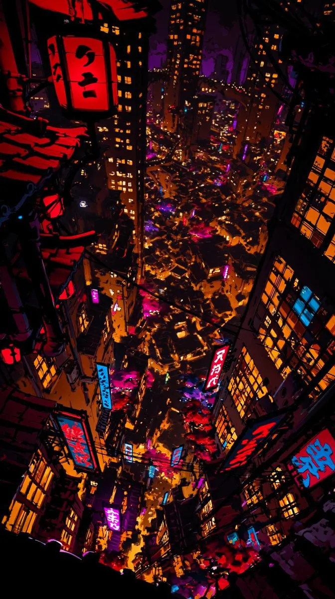 Creative Surreal Japanese Futuristic City Design - Creative Composite, AI Generated - AI Generated Image