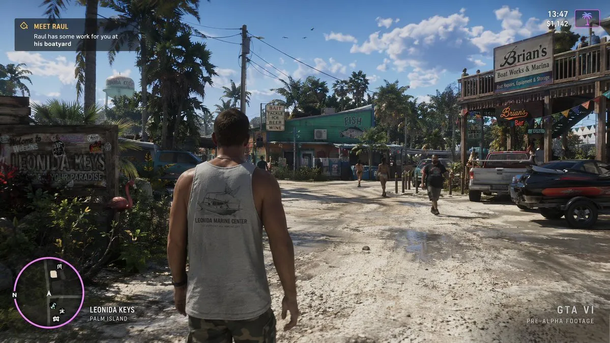 GTA VI Tropical Town Game Screenshot - Typography, City, Design - AI Generated Image
