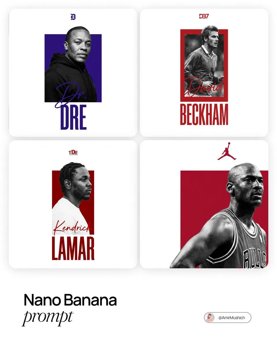 Iconic Celebrity Brand Portraits | Modern Graphic Design - Logo, Branding - AI Generated Image