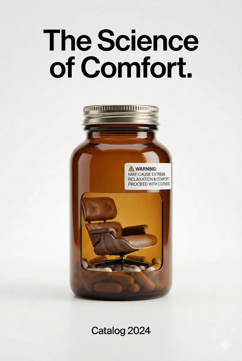 The Science of Comfort | Conceptual Furniture Ad 2024 - Product, Photography - AI Generated Image