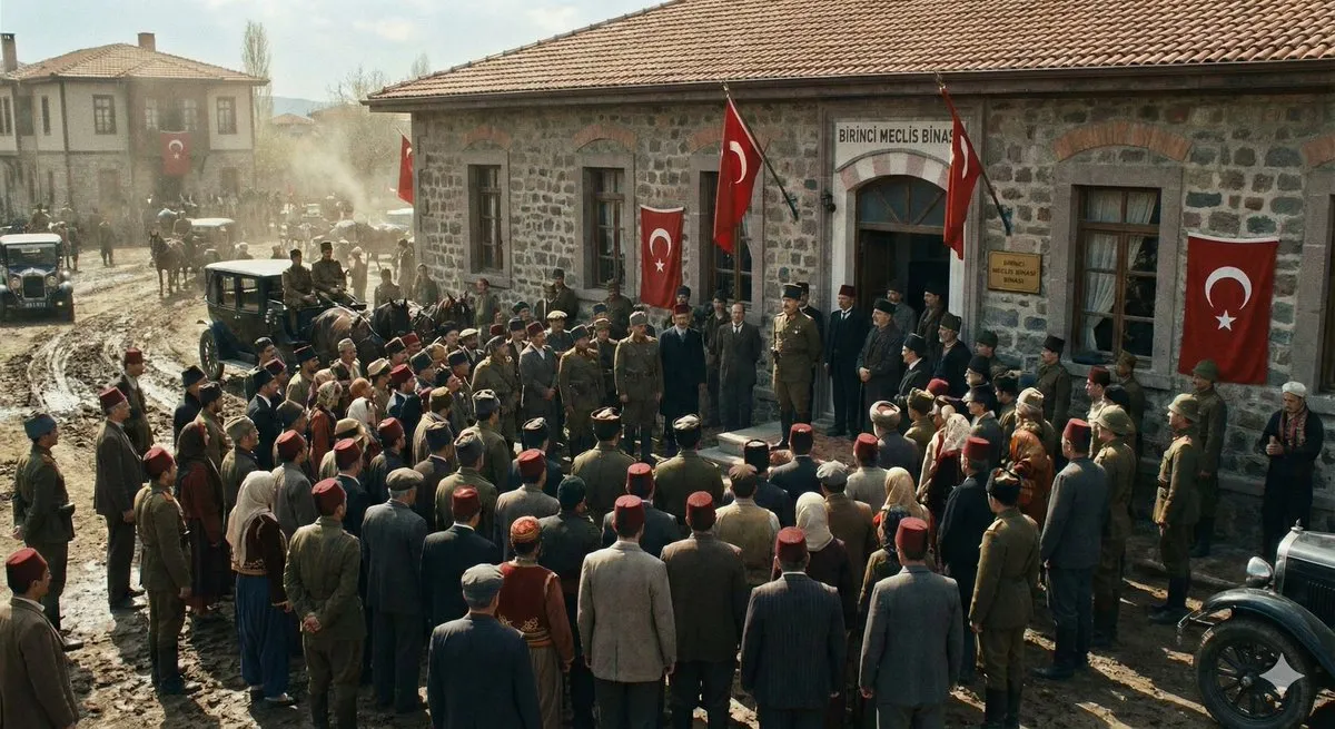 Cinematic Turkish History: First Parliament Building Event - Cinematic, Poster - AI Generated Image