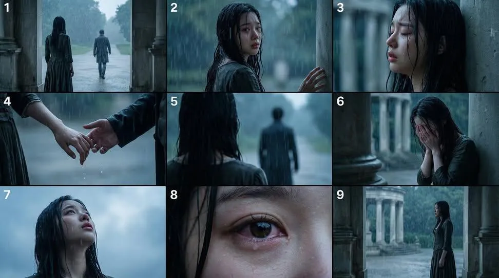 Heartbreak in the Rain: Cinematic Drama of Separation - Cinematic, Poster - AI Generated Image
