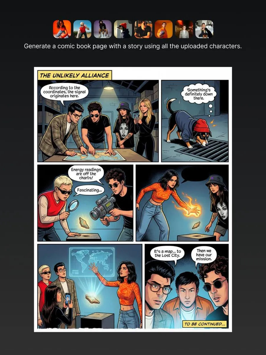 Comic Book Adventure: Young Team on a Lost City Mission - Anime, Manga - AI Generated Image