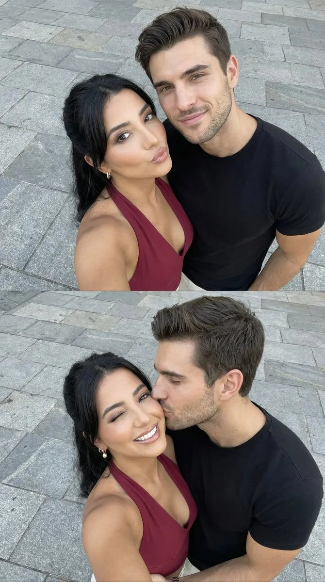 Happy Couple Selfie - Romantic Photorealistic Portrait - Portrait, Photography - AI Generated Image