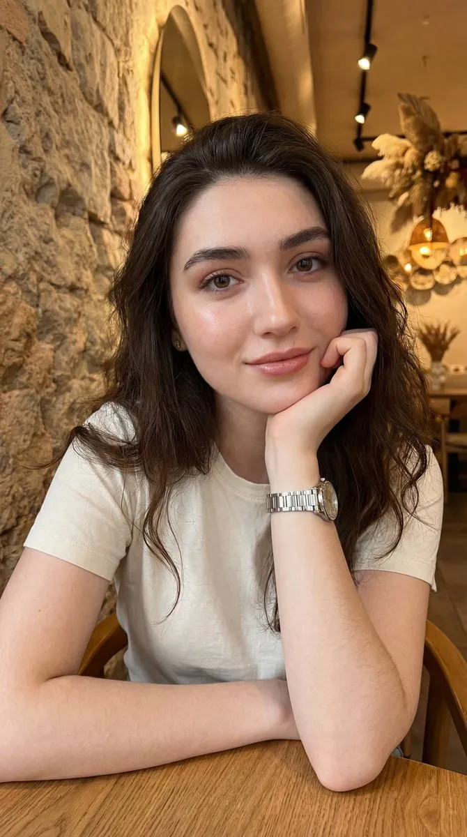 Natural Portrait of Woman in Cafe - Friendly Close-up - Portrait, Photography - AI Generated Image
