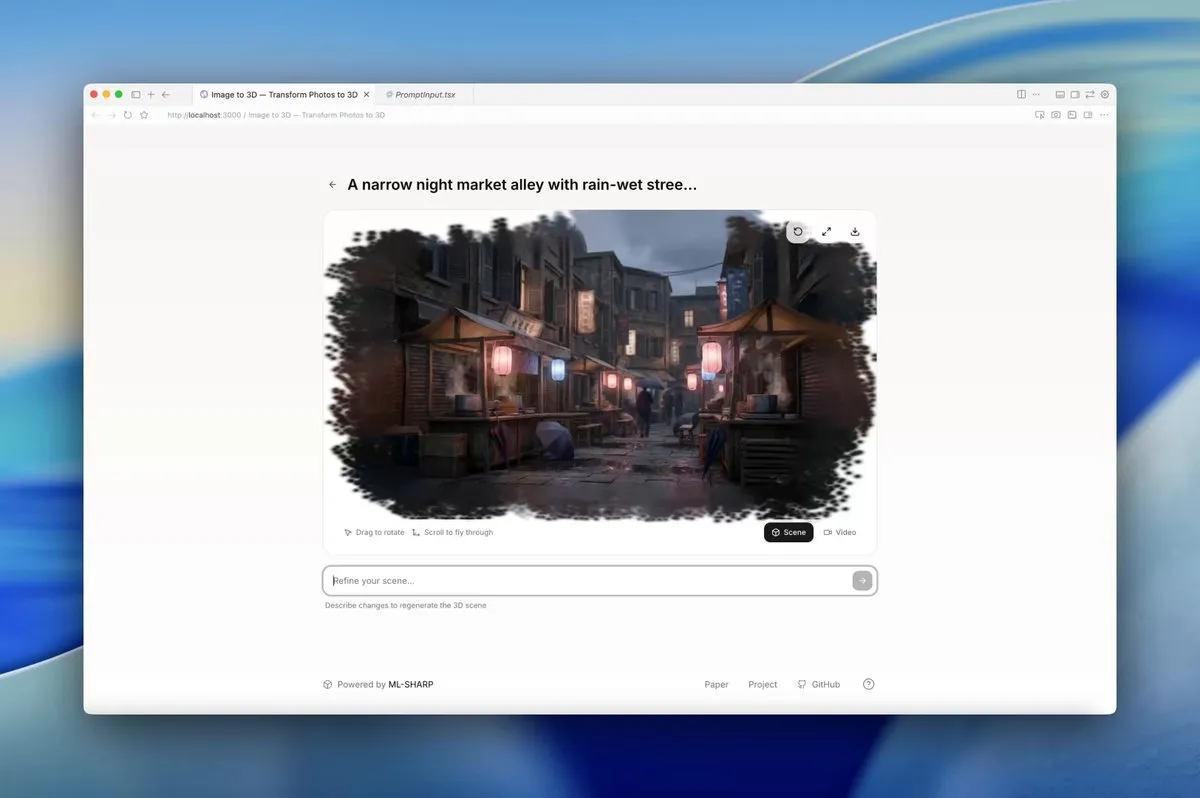 Cinematic 3D Night Market Alley | Rainy Urban Street Scene - Urban, Cityscape - AI Generated Image