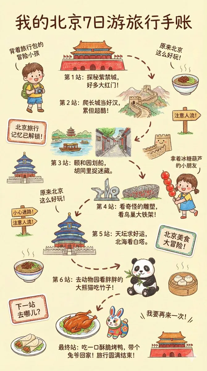 Beijing 7-Day Travel Itinerary: Illustrated Guide to Landmarks - Architecture, Interior - AI Generated Image